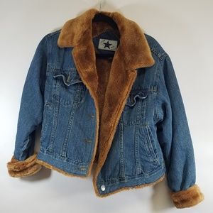 Star Blue | Original Jacket Jean & Faux fur | S